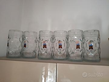 set 6 boccali HB di birra da 1 litro 