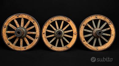 ruote carro in legno