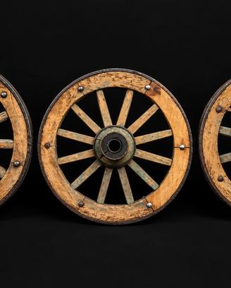 ruote carro in legno