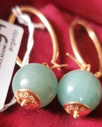 Orecchini Boccadamo argento 925 e agata verde