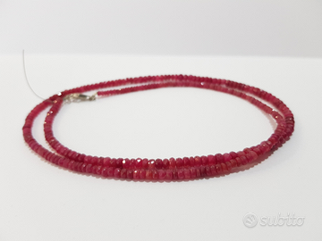 Collana rubini naturali