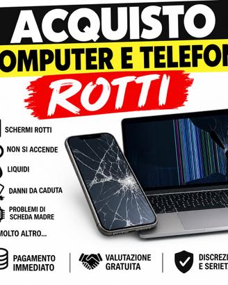 Computer e smartphone rotti