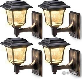 LeiDrail Luce Solare LED Esterno 4 Pezzi Faretti