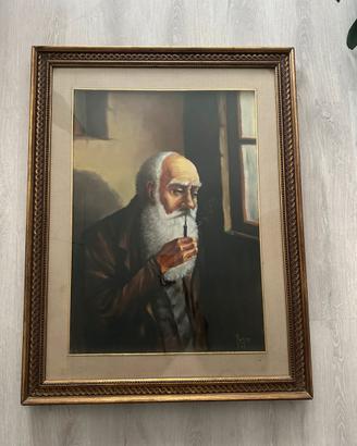 Quadro antico Uomo con pipa