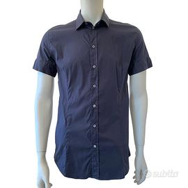 Camicia uomo Patrizia Pepe maniche corte blu 50 M