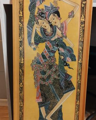 quadro batik indonesiano  vintage