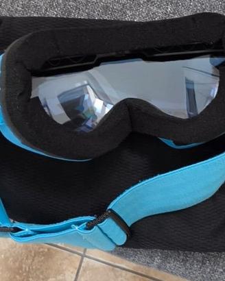 Maschera sci Slokker junior blu lente a specchio