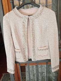 Giacchina beige tipo Chanel donna