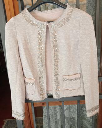Giacchina beige tipo Chanel donna