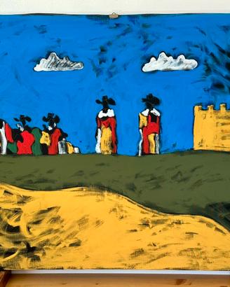 Tano Festa - I guardiani - 1985 60x100