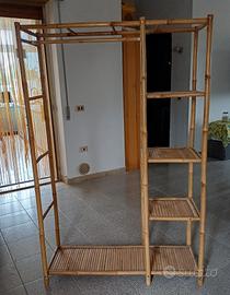 ripiano in bambù porta oggetti o abiti