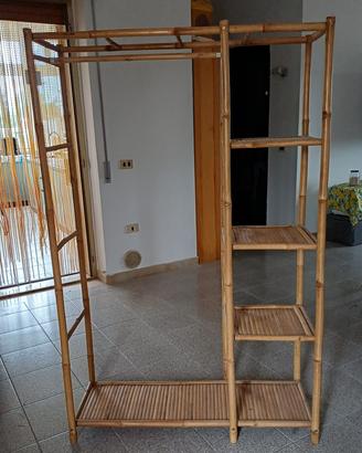 ripiano in bambù porta oggetti o abiti