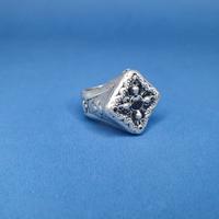 ANELLO VINTAGE "PIETRO FERRANTE" SMALTO NERO