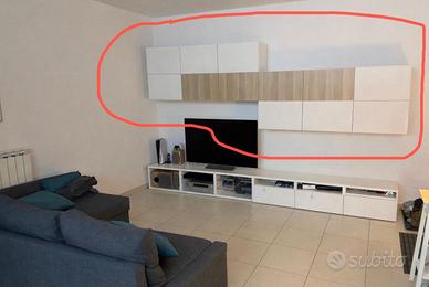 Pensili Ikea moderni bianco/effetto legno