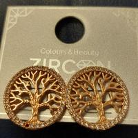 orecchini albero della vita metallo/zircone