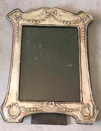 Rara cornice antica in argento 925 