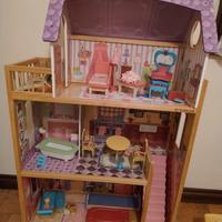 casa delle bambole di legno 
