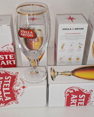 Set di calici originali da birra Stella Artois