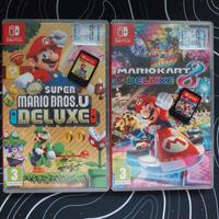 Mario kart 8 deluxe e Super mario bros U deluxe