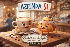 Bar pasticceria con cucina-