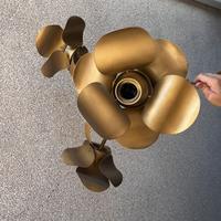 Lampada Tri Flower In Metale Dorata