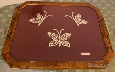 Vassoio con pizzo di Cantù