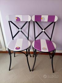 sedie dipinte a mano