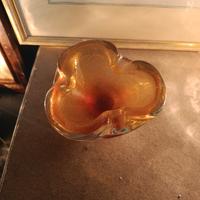 Svuotatasche Seguso Murano Fogliaoro24k 