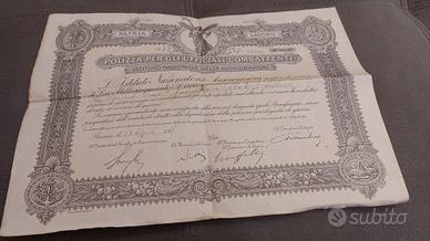 certificato diassicurazione  storica