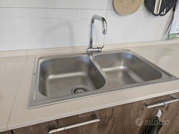 Lavello acciaio inox + miscelatore 