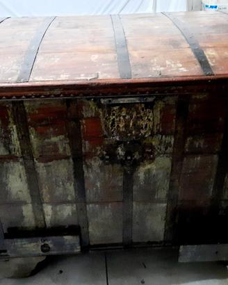 Forziere indiano del XIX secolo, baule con segreti