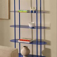 Scaffale blu in metallo design