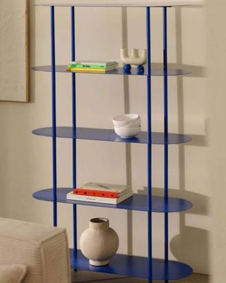 Scaffale blu in metallo design