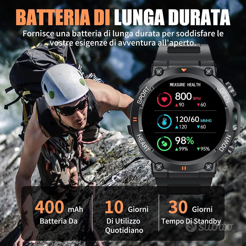 Smartwatch per uomini, donna Fitness Tracker 1,9'' - Telefonia In vendita a  Salerno