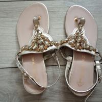Sandali infradito gioiello oro Prativerdi n. 38