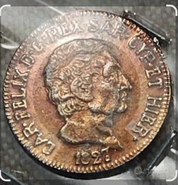 Moneta Regno di Sardegna 1827.