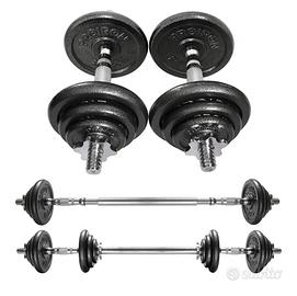 Manubri in ghisa Regolabili Set con Prolunga 30 Kg