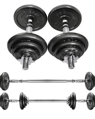 Manubri in ghisa Regolabili Set con Prolunga 30 Kg