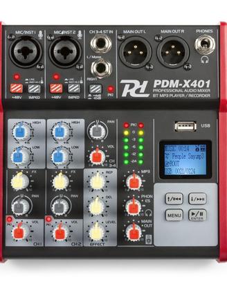 Mixer professionale 4 canali bt usb display