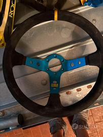 Volante OMP CORSICA SCAMOSCIATO BLU ANODIZZATO