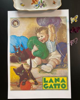 Quadro camera bambini casa Poster lana gatto nero