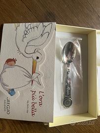 Cucchiaino in argento Greggio “L’Ora più bella” –