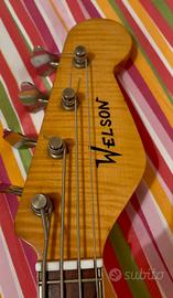 Basso elettrico Welson vintage white anni '60