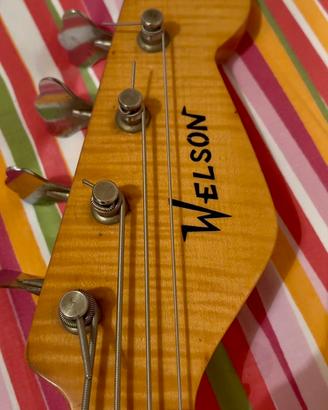 Basso elettrico Welson vintage white anni '60