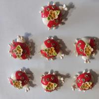 🐞 7 Coccinelle Portafortuna in Resina Ceramica –