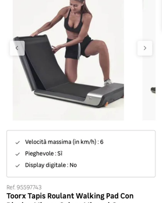 Tapis roulant pieghevole toorx