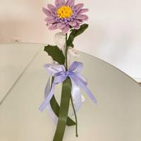 La gerbera lavorazione uncinetto a mano