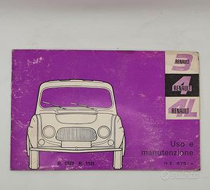 Manuale uso e manutenzione  Renault R3 R4 R4L