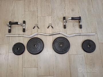 Set bilanciere EZ + sostegni per flessioni Toorx