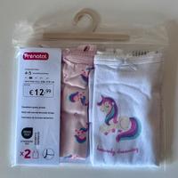 Pack 2 canotte intime bambina unicorni 4-5 anni